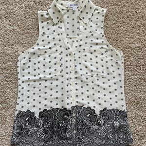 Express Portofino Tank Blouse Paisley Print Size S